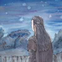 man staring into the night
