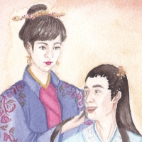 man and woman in hanfu