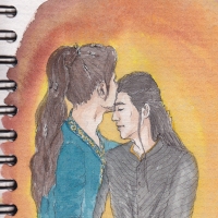 Kunlun kissing BB Shen Wei on the forehead