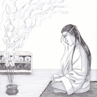 Lan Xichen trying to meditate in seclusion