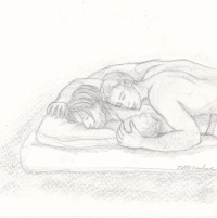 two men sleeping on top of each other