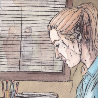 woman working