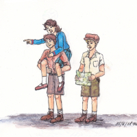 three kids