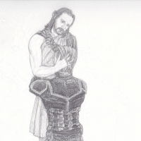 man kneeling in front of another man