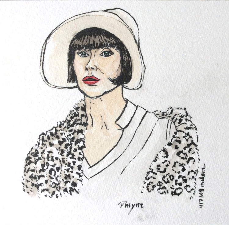 woman in a stylish hat and furs